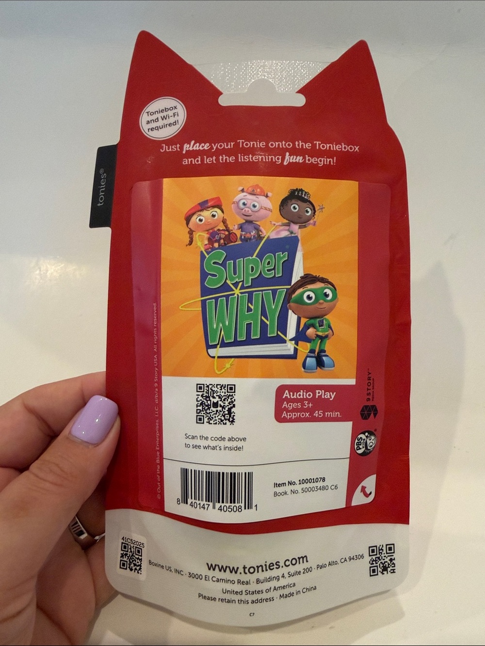 NWT Tonies Super Why Audio Play Character - Green and Blue - Picture 2 of 3